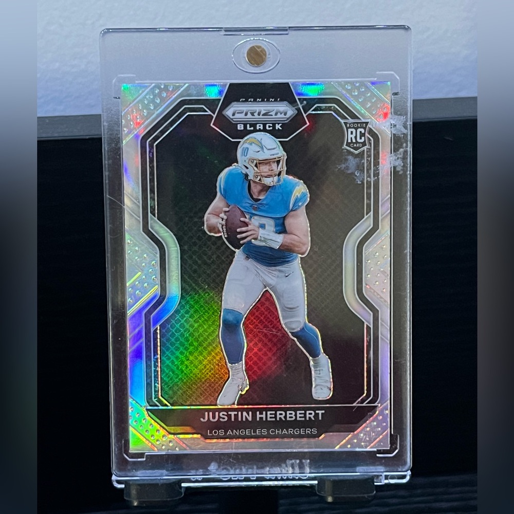 2020 Panini Chronicles - Prizm Black Silver #PB-3 Justin Herbert (RC)